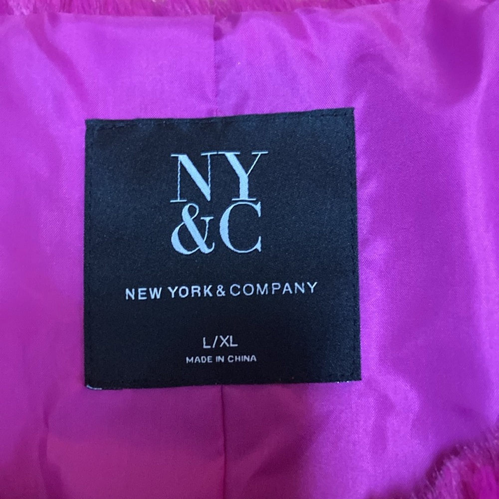 🍒HOST PICK🍒 NWT 190 RETAIL L/XL NY & CO PINK COAT - Picture 2 of 5